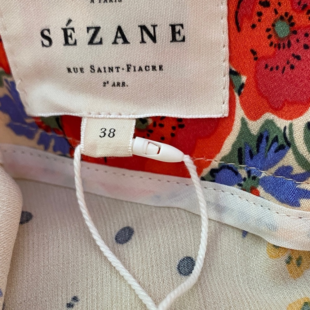 Sezane Sandy midi skirt in color Poppy 38 - Picture 5 of 7